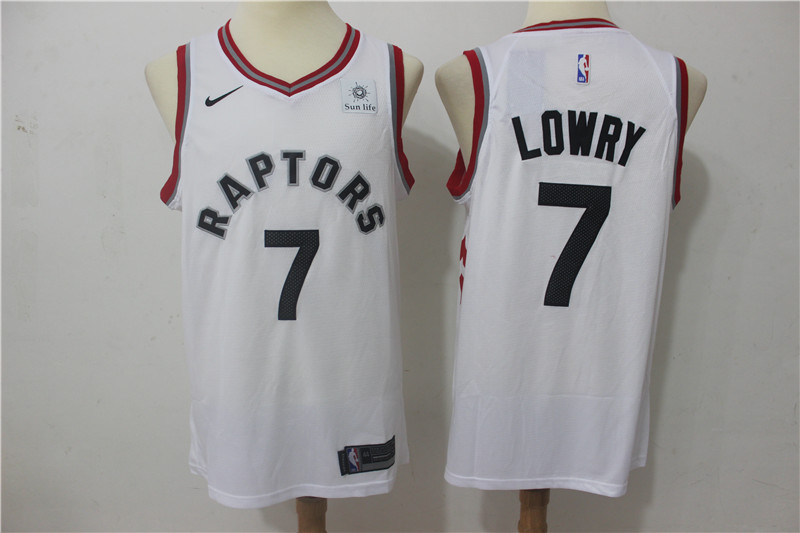2019 Men Toronto Raptors #7 Lowry white Game Nike NBA Jerseys
